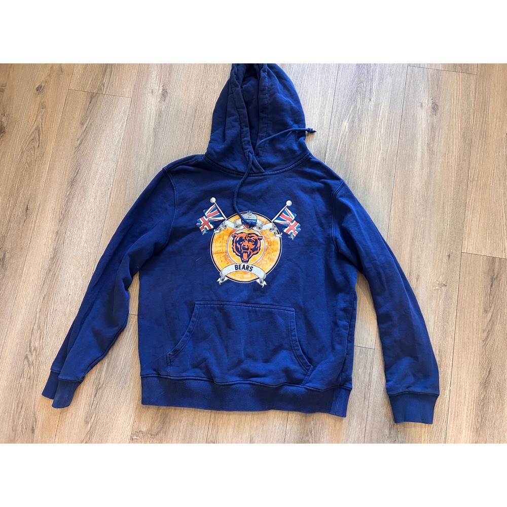 NFL Chicago Bears London Games 2019 Hoodie Navy Blue Mens Large Pullover